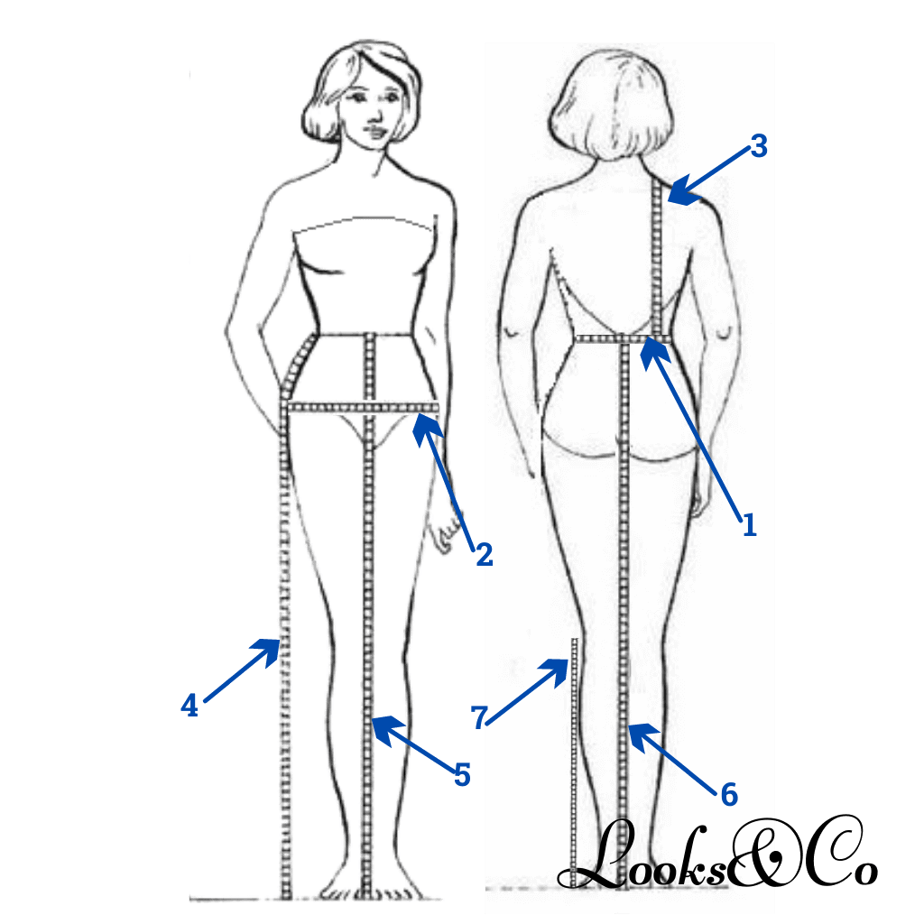 Mesures pour la réalisation de la jupe de base looks and co