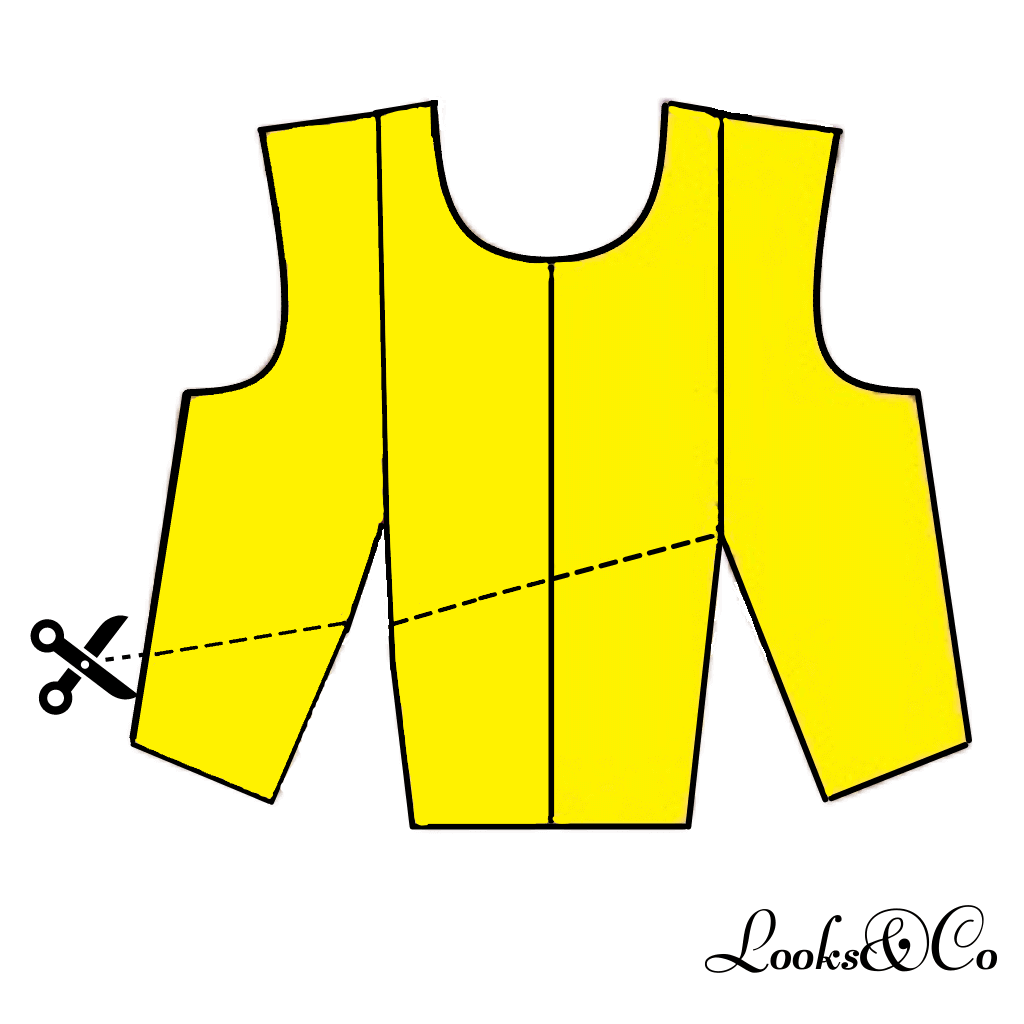 Déplacement de la pince de poitrine en une découpe princesse looks and co