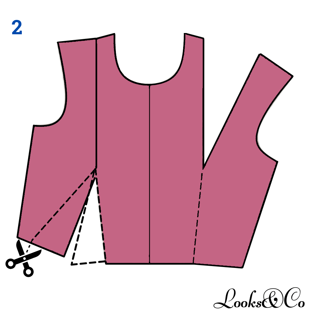 Déplacement de la pince de poitrine aux plis looks and co