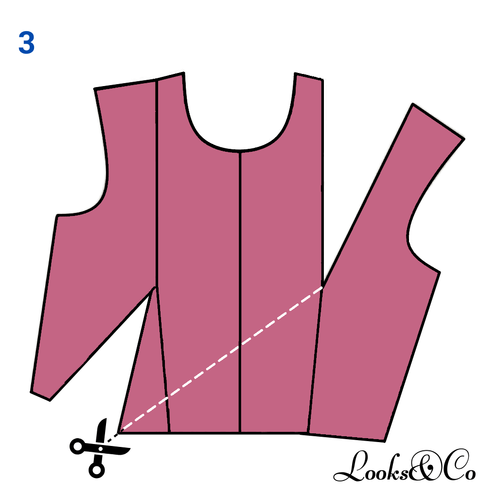 Déplacement de la pince de poitrine aux plis looks and co