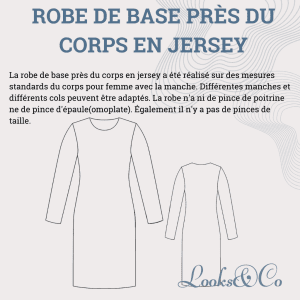 robe de base près du corps en jersey looks and co