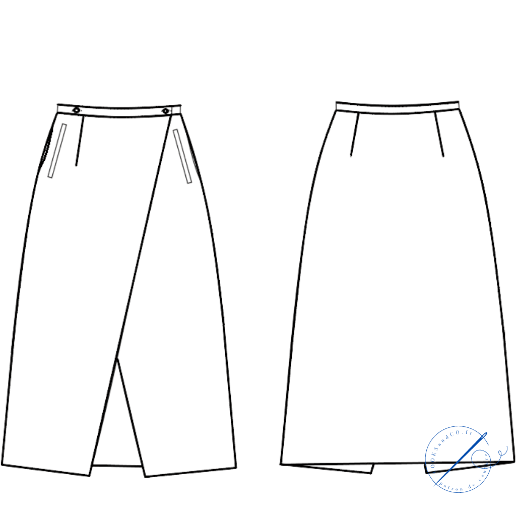 jupe-portefeuille-trapèze